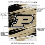 purdue boilermakers paint streaks gold white blanket best selling