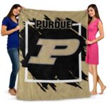 purdue boilermakers splatter effect gold blanket best selling