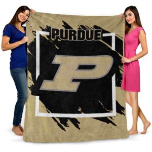 purdue boilermakers splatter effect gold blanket fashion forward