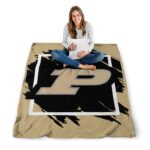 purdue boilermakers splatter effect gold blanket best selling