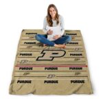 purdue boilermakers striped pattern gold blanket best selling