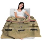 purdue boilermakers striped pattern gold blanket best selling