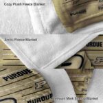 purdue boilermakers striped pattern gold blanket best selling