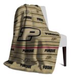 purdue boilermakers striped pattern gold blanket best selling