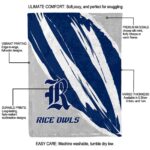 rice owls brushstrokes navy blue white blanket new arrival
