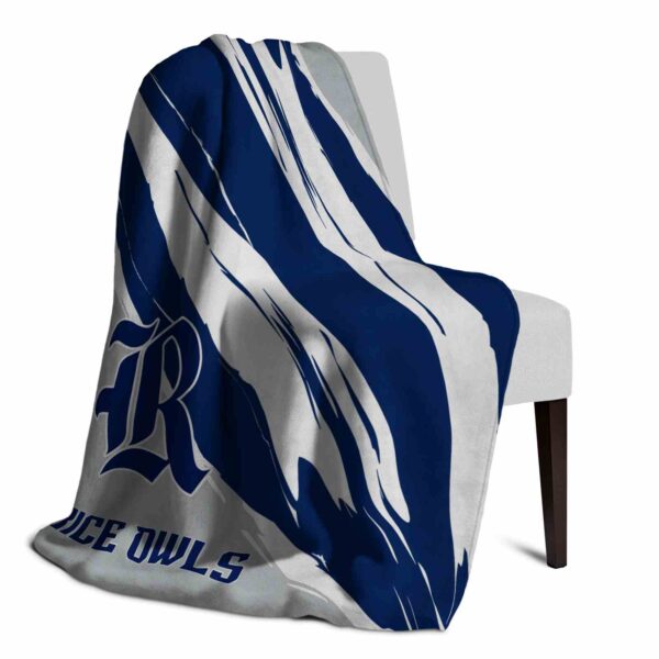 rice owls brushstrokes navy blue white blanket top rated