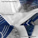rice owls diagonal stripes navy blue blanket best selling