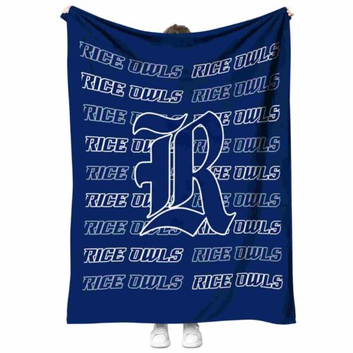 rice owls fan pride navy blue blanket best selling