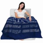 rice owls fan pride navy blue blanket best selling