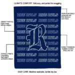 rice owls fan pride navy blue blanket best selling