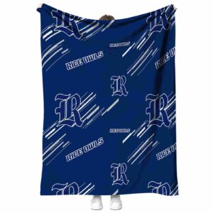 rice owls fan spirit navy blue blanket best selling