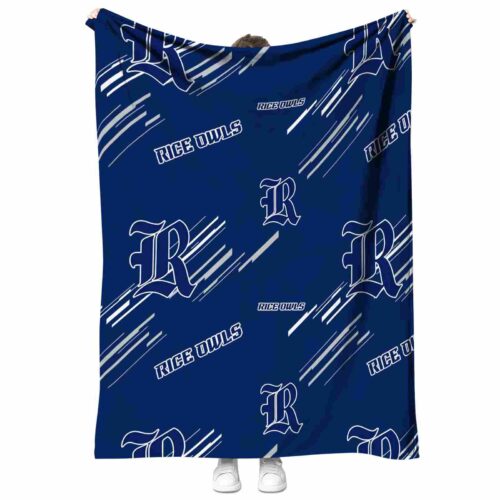rice owls fan spirit navy blue blanket best selling