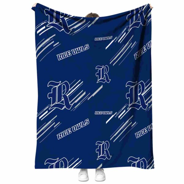 rice owls fan spirit navy blue blanket best selling