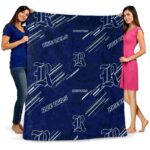 rice owls fan spirit navy blue blanket fashion forward