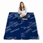 rice owls fan spirit navy blue blanket high quality