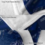 rice owls fan spirit navy blue blanket premium grade
