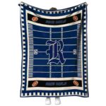 rice owls football field navy blue blanket best selling