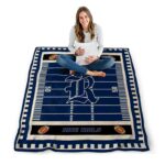 rice owls football field navy blue blanket high quality