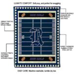 rice owls football field navy blue blanket new arrival