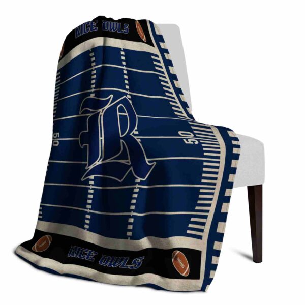 rice owls football field navy blue blanket top rated