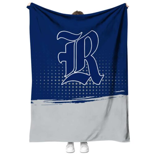 rice owls gradient dots navy blue blanket best selling