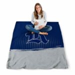 rice owls gradient dots navy blue blanket high quality