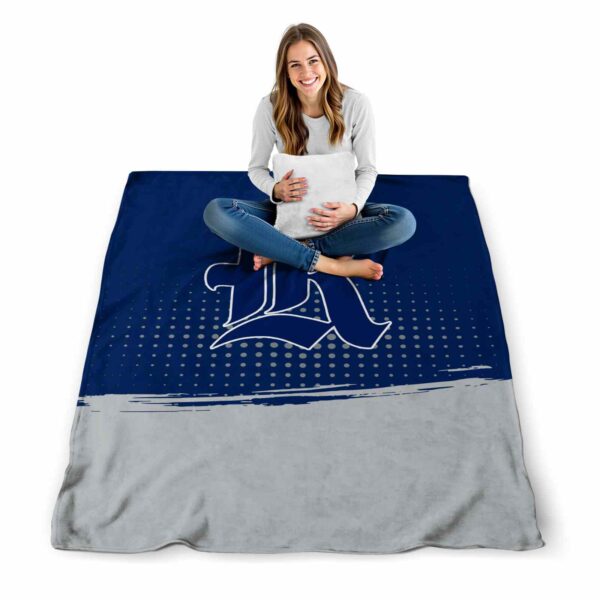 rice owls gradient dots navy blue blanket high quality