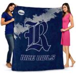 rice owls grunge texture navy blue blanket best selling