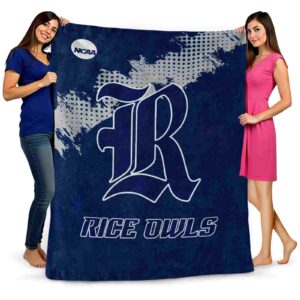 rice owls grunge texture navy blue blanket fashion forward
