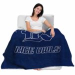 rice owls grunge texture navy blue blanket best selling