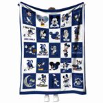 rice owls mickey minnie navy blue white blanket best selling