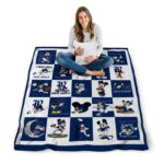 rice owls mickey minnie navy blue white blanket best selling