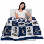 rice owls mickey minnie navy blue white blanket best selling