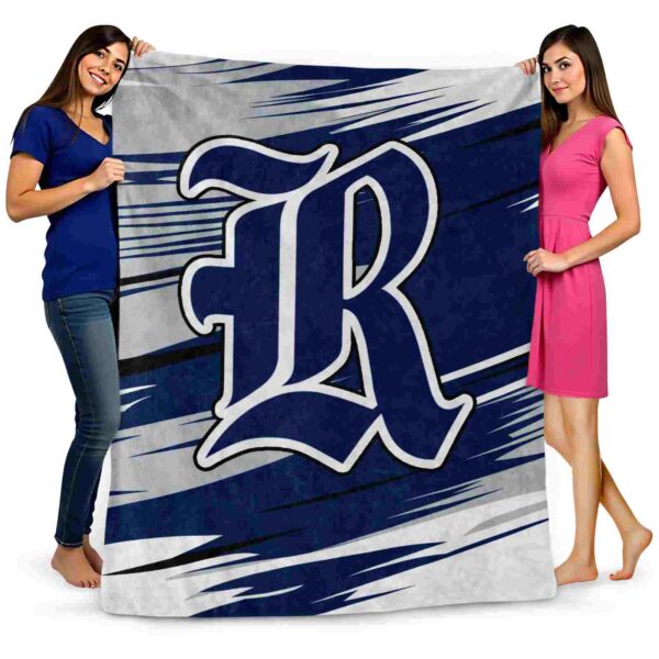 rice owls paint streaks navy blue white blanket fashion forward