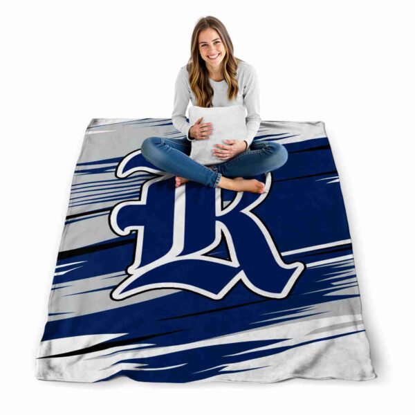 rice owls paint streaks navy blue white blanket high quality