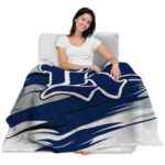 rice owls paint streaks navy blue white blanket latest model