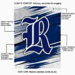 rice owls paint streaks navy blue white blanket new arrival