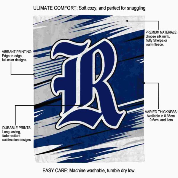 rice owls paint streaks navy blue white blanket new arrival
