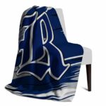 rice owls paint streaks navy blue white blanket top rated