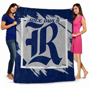 rice owls splatter effect navy blue blanket fashion forward