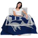 rice owls splatter effect navy blue blanket latest model