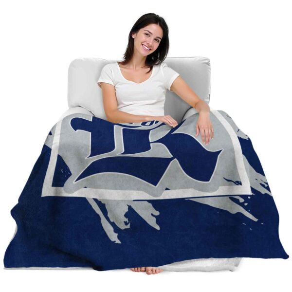 rice owls splatter effect navy blue blanket latest model