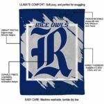 rice owls splatter effect navy blue blanket new arrival