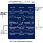 rice owls striped pattern navy blue blanket best selling
