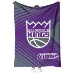 sacramento kings diagonal stripes purple blanket best selling