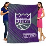 sacramento kings diagonal stripes purple blanket fashion forward