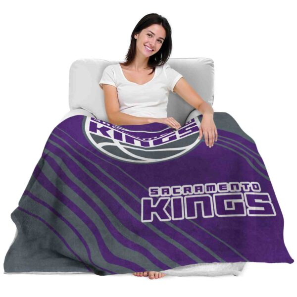 sacramento kings diagonal stripes purple blanket latest model