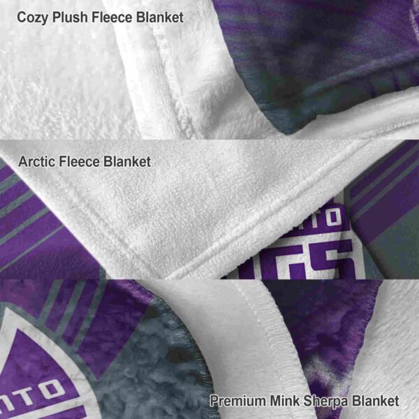 sacramento kings diagonal stripes purple blanket premium grade