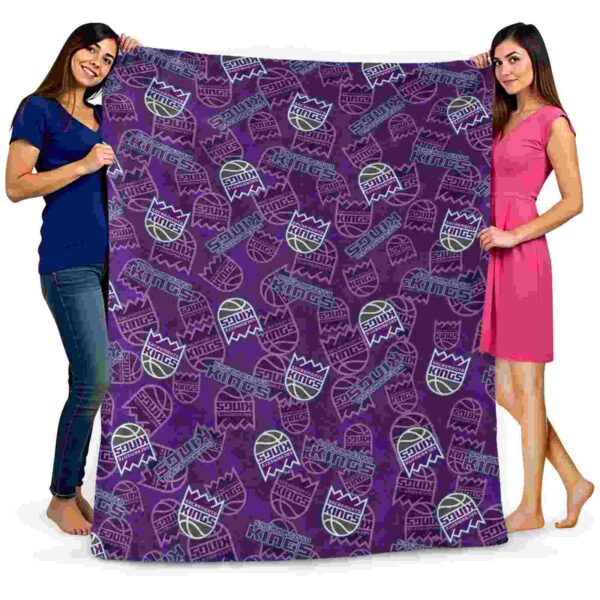 sacramento kings diehard fans purple blanket fashion forward