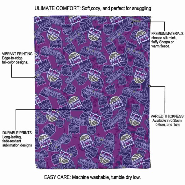 sacramento kings diehard fans purple blanket new arrival